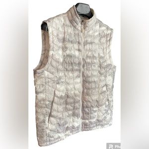 TNF The North Face White Grey Alpine Camouflage Vest Medium Thermoball